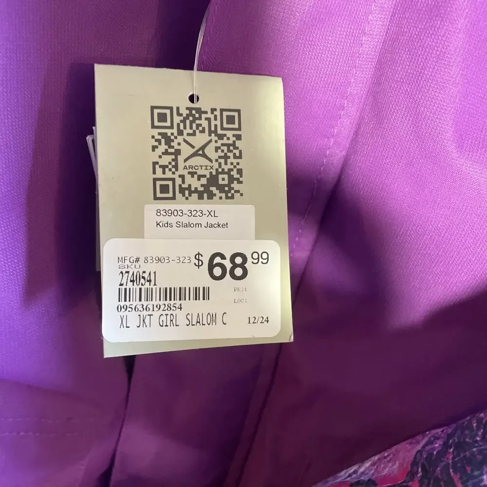 Arctix Girl's Slalom Insulated Winter Ski Jacket Wind Resistant/Insulated XL